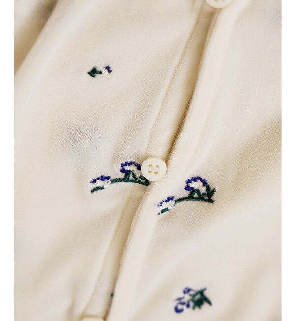 VIS「フロッキーチュール刺しゅうカーディガン/2WAY」|カーディガン|