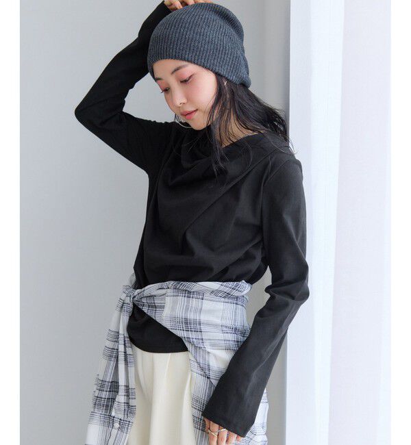 VIS「【WEB限定】長袖ドレープカットソー」|Tシャツ・カットソー|