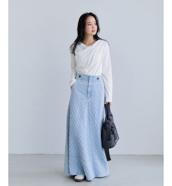 VIS「【WEB限定】長袖ドレープカットソー」|Tシャツ・カットソー|