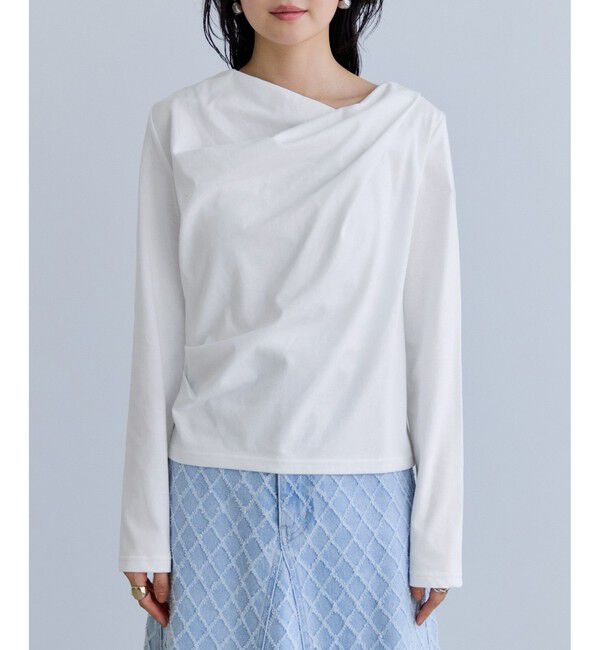 VIS「【WEB限定】長袖ドレープカットソー」|Tシャツ・カットソー|