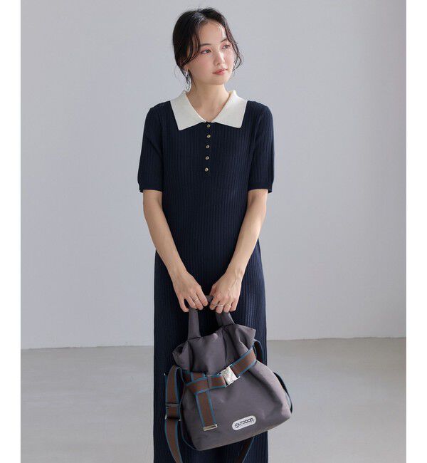 VIS「ポロ襟ニットワンピース」|ワンピース|