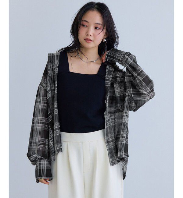 VIS「チェック＆シアーオーバーシャツ」|シャツ・ブラウス|
