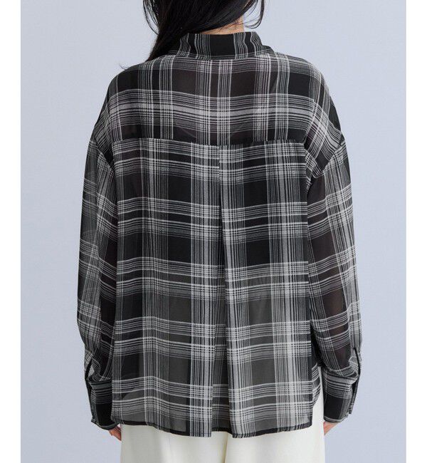 VIS「チェック＆シアーオーバーシャツ」|シャツ・ブラウス|