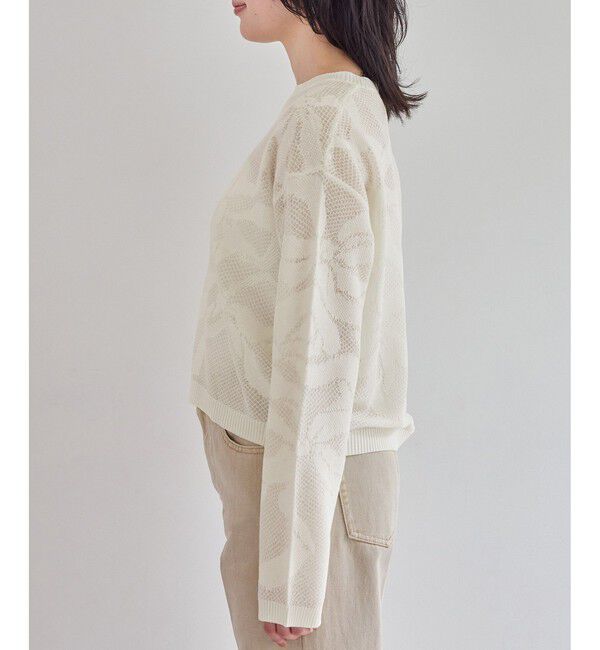 VIS「メッシュジャカードニットプルオーバー/イージーケア」|ニット・セーター|
