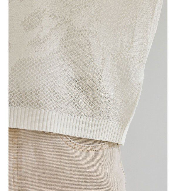 VIS「メッシュジャカードニットプルオーバー/イージーケア」|ニット・セーター|