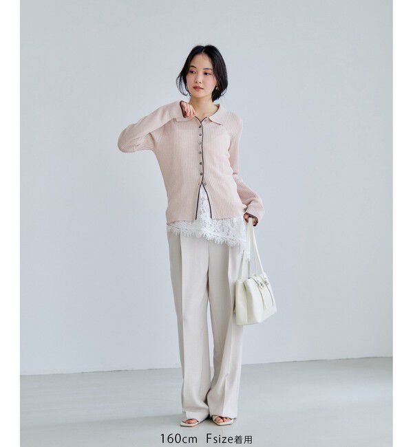 VIS「レースアシンメトリーキャミソール」|キャミソール|