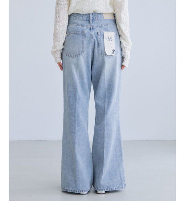 VIS「カラーフレアデニムパンツ」|デニム|