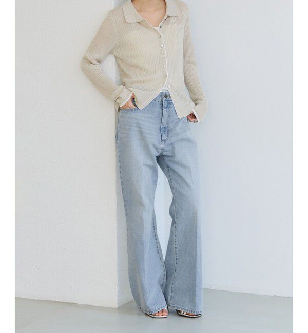 VIS「カラーフレアデニムパンツ」|デニム|