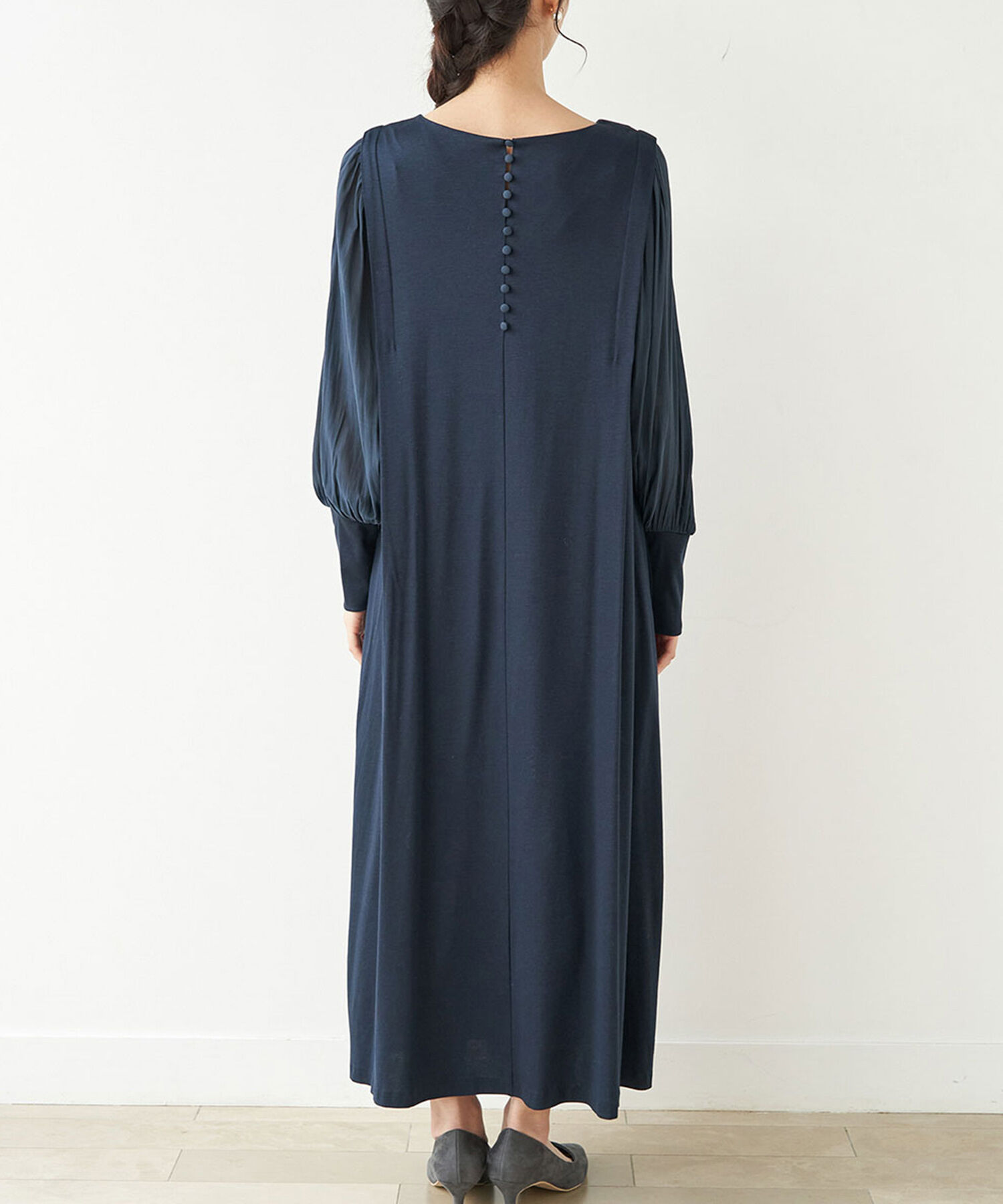Rope&rsquo;Picnic「【一部店舗限定】【Mon E&rsquo;toile/モンエトワール】スムースコンビジャージタックDRESS」|ドレス|