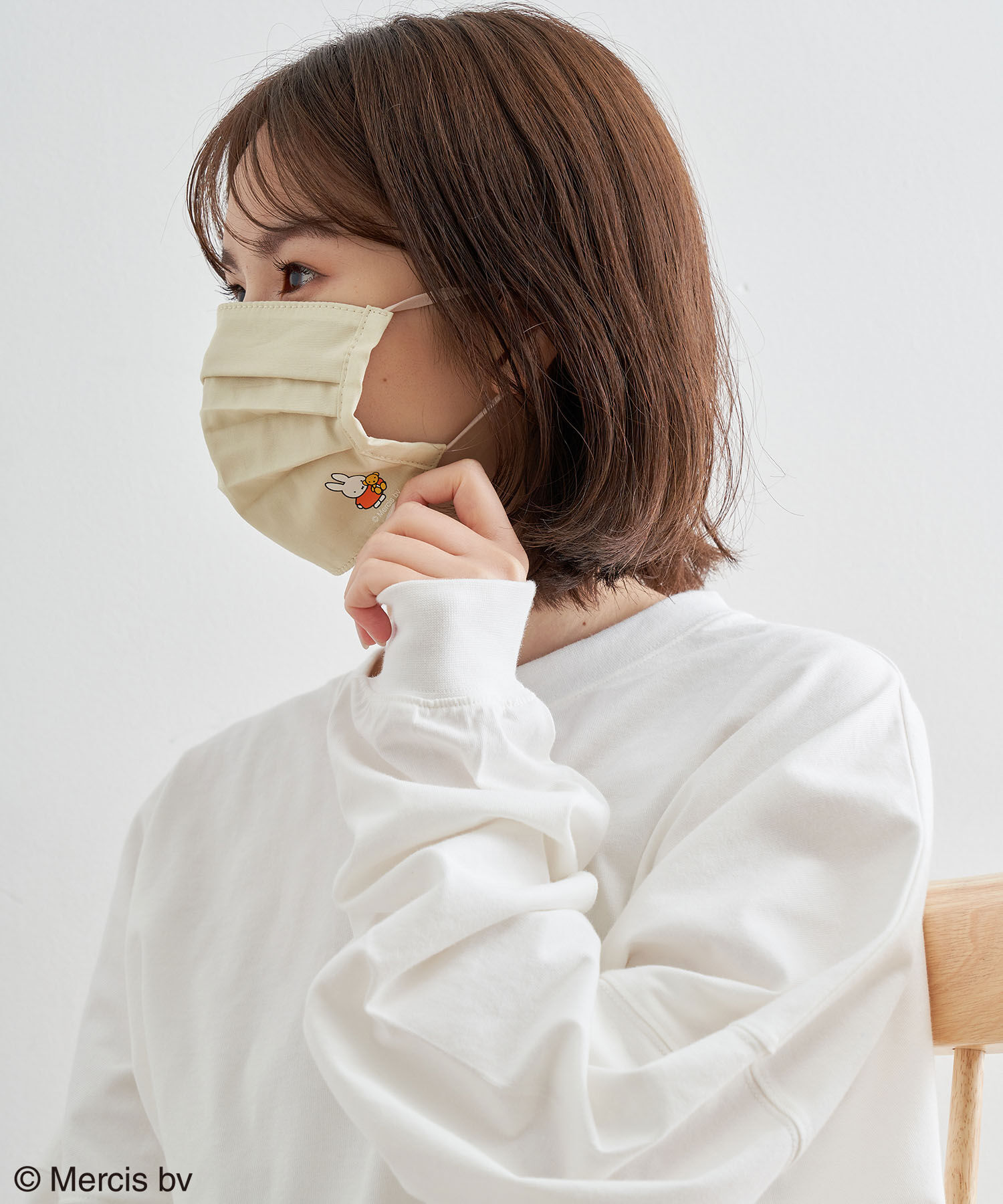 ROPE PICNIC PASSAGE「【miffy&times;ROPE' PICNIC】ワンポイントプリントレディースマスク」|その他|