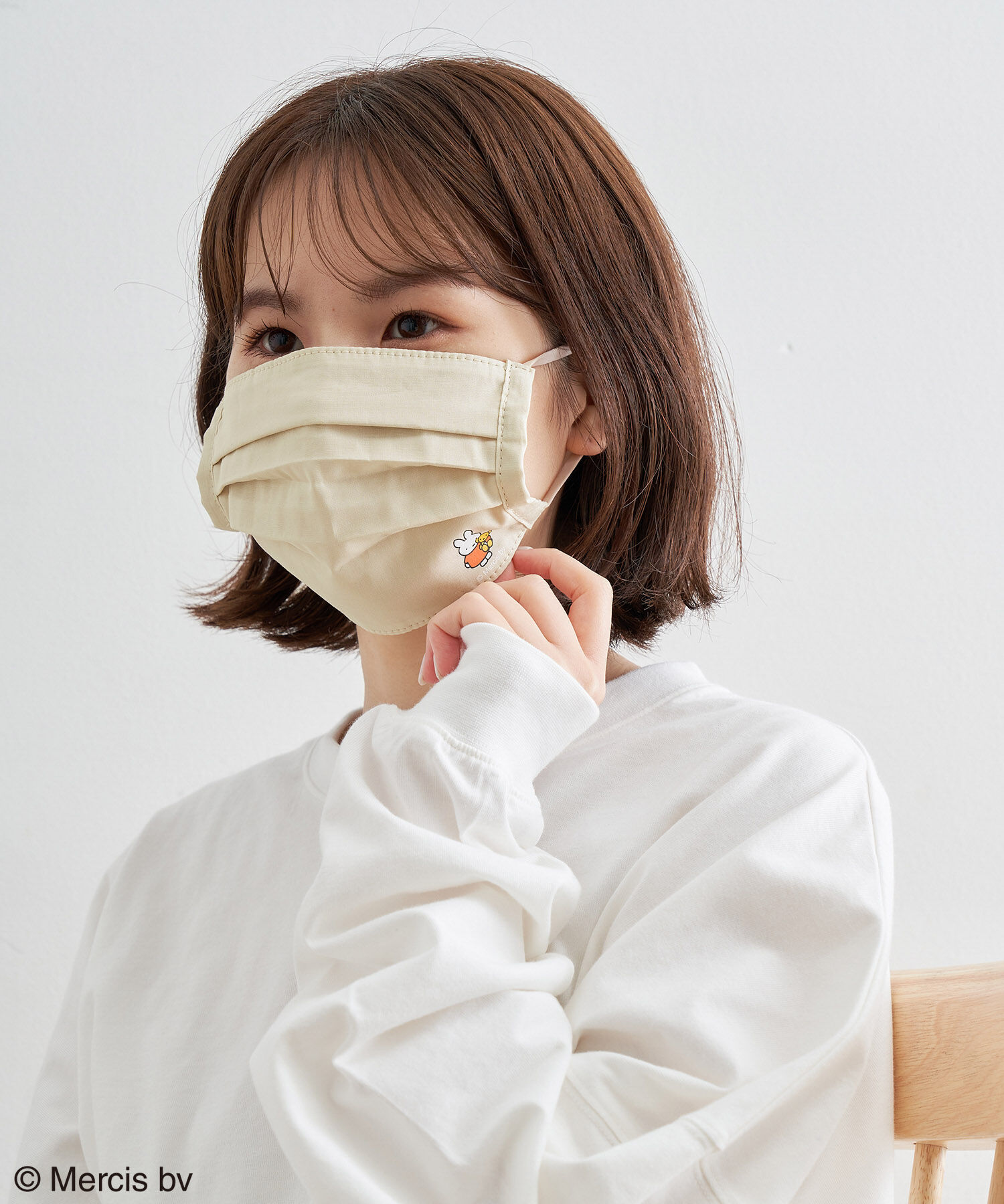 ROPE PICNIC PASSAGE「【miffy&times;ROPE' PICNIC】ワンポイントプリントレディースマスク」|その他|