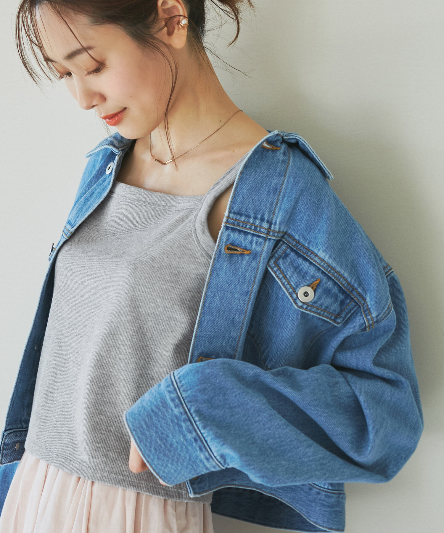 Rope&rsquo;Picnic「クロップドテレコタンクインナー」|タンクトップ|