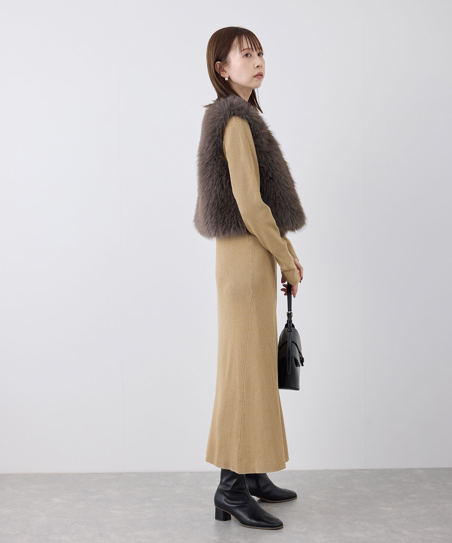 Rope&rsquo;Picnic「ラメリブニットワンピース」|ワンピース|