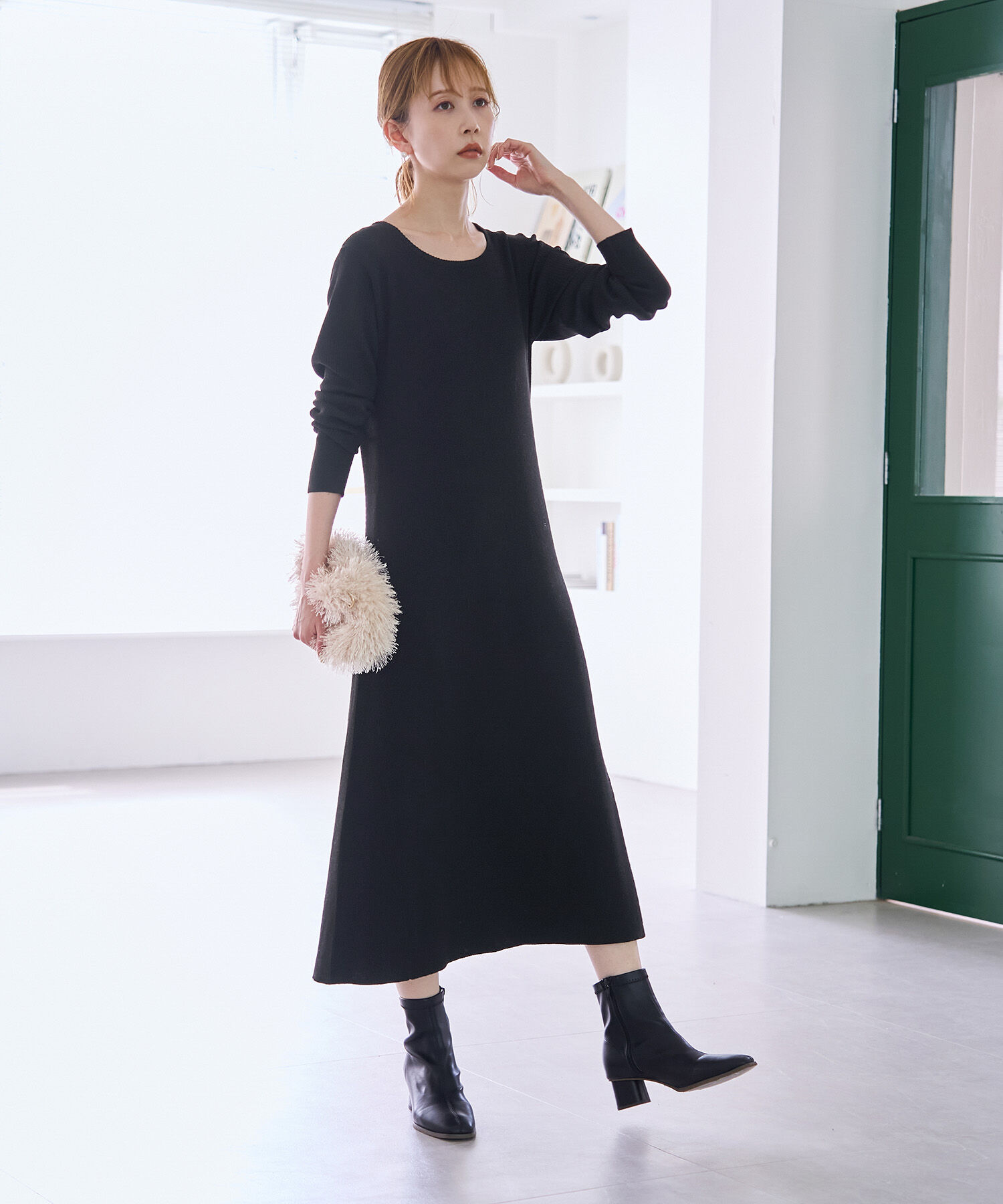 Rope&rsquo;Picnic「ラメリブニットワンピース」|ワンピース|