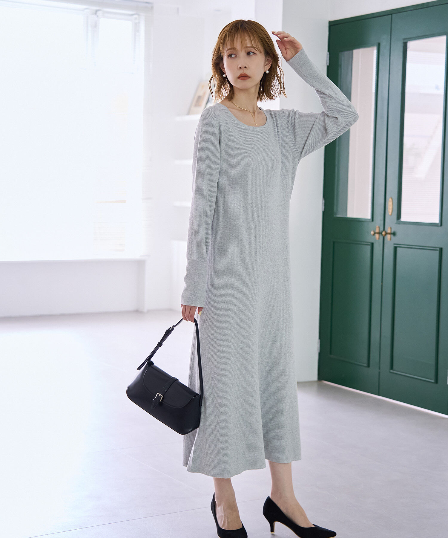 Rope&rsquo;Picnic「ラメリブニットワンピース」|ワンピース|