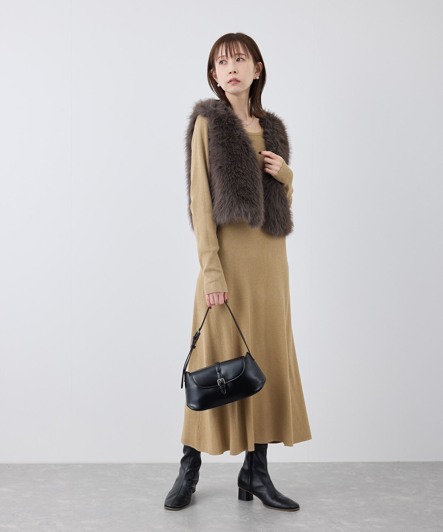 Rope&rsquo;Picnic「ラメリブニットワンピース」|ワンピース|ベージュ(27)