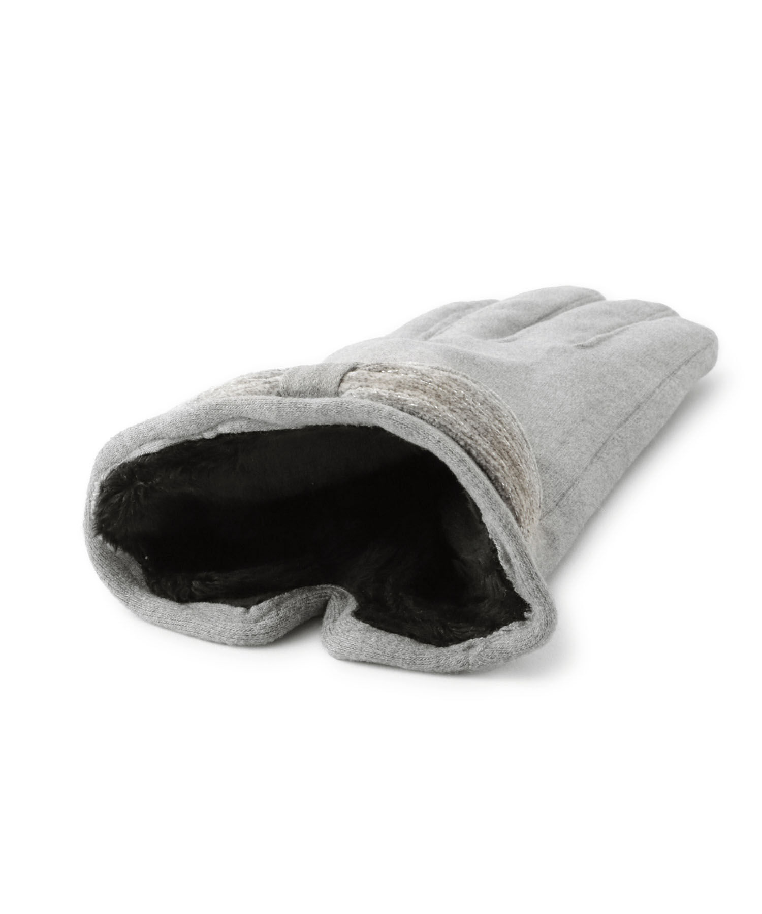 ROPE PICNIC PASSAGE「ラメコールリボン裏ボアグローブ」|手袋|