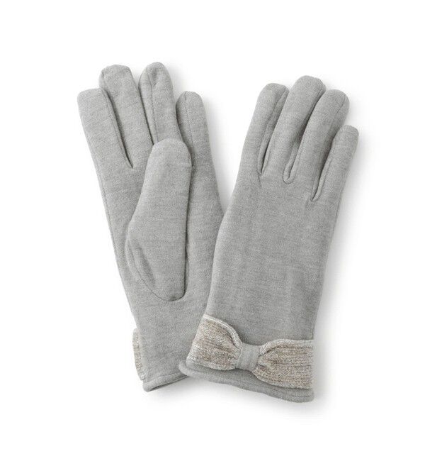 ROPE PICNIC PASSAGE「ラメコールリボン裏ボアグローブ」|手袋|