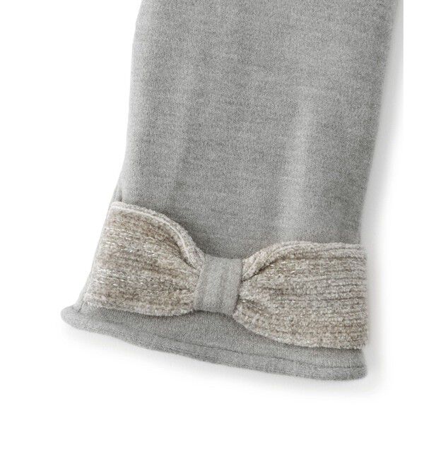 ROPE PICNIC PASSAGE「ラメコールリボン裏ボアグローブ」|手袋|