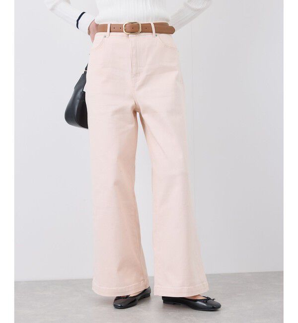 Rope&rsquo;Picnic「【ウエスト革命デニム】Pinkウエストシェイプワイドデニム」|デニム|