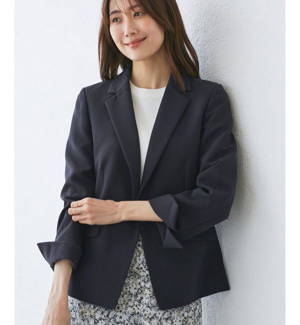 Rope&rsquo;Picnic「360&deg;ウルトラストレッチ テーラードジャケット/ UVカット・花粉ガード・セットアップ対応」|テーラードジャケット|