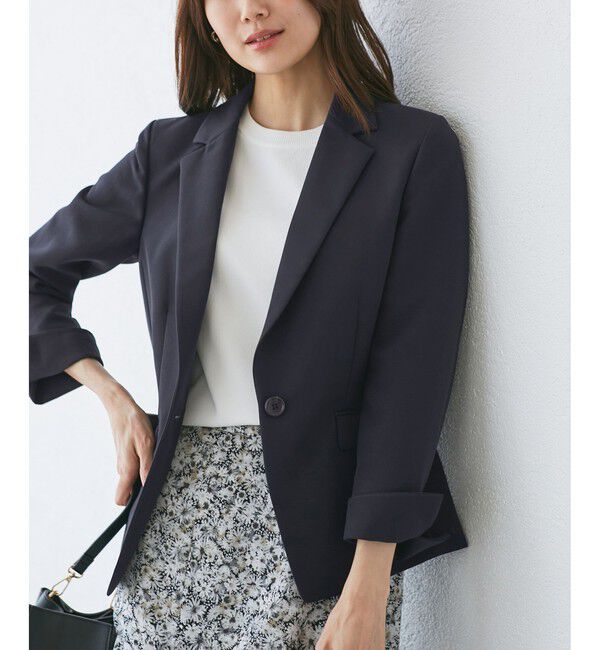 Rope&rsquo;Picnic「360&deg;ウルトラストレッチ テーラードジャケット/ UVカット・花粉ガード・セットアップ対応」|テーラードジャケット|