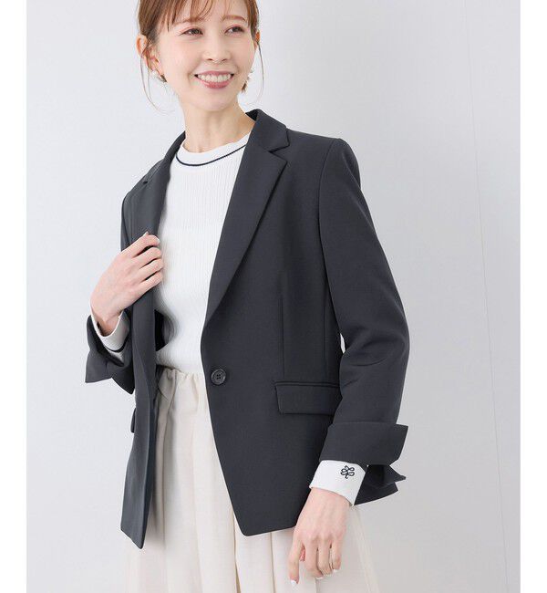 Rope&rsquo;Picnic「360&deg;ウルトラストレッチ テーラードジャケット/ UVカット・花粉ガード・セットアップ対応」|テーラードジャケット|