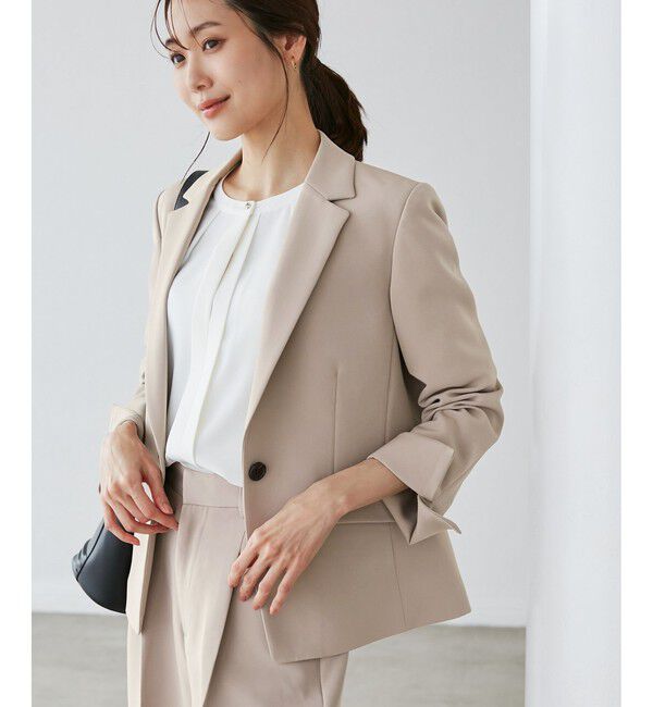 Rope&rsquo;Picnic「360&deg;ウルトラストレッチ テーラードジャケット/ UVカット・花粉ガード・セットアップ対応」|テーラードジャケット|