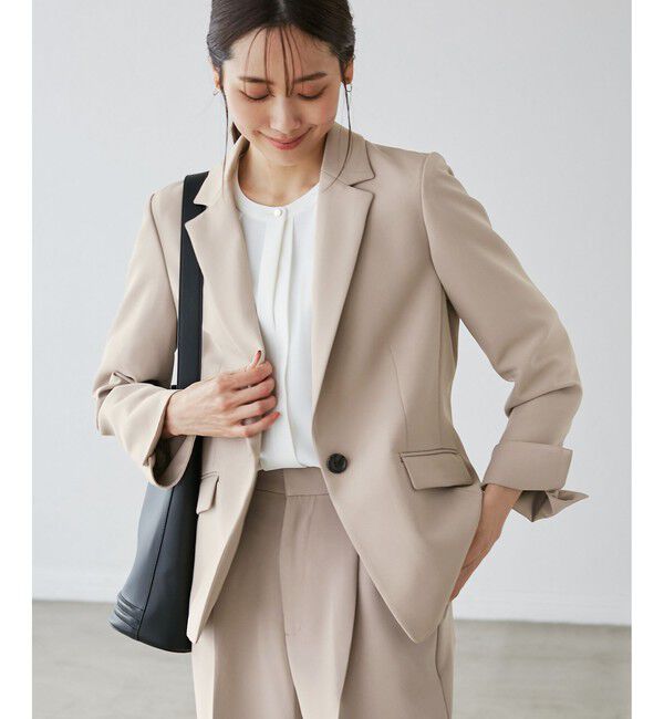 Rope&rsquo;Picnic「360&deg;ウルトラストレッチ テーラードジャケット/ UVカット・花粉ガード・セットアップ対応」|テーラードジャケット|