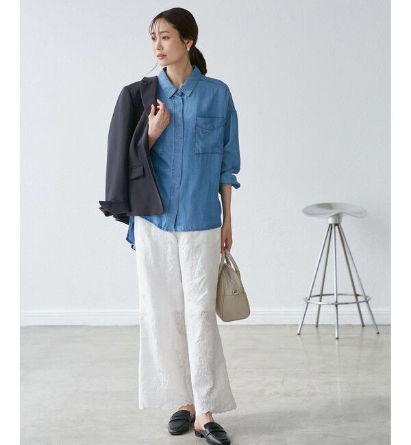 Rope&rsquo;Picnic「360&deg;ウルトラストレッチ テーラードジャケット/ UVカット・花粉ガード・セットアップ対応」|テーラードジャケット|