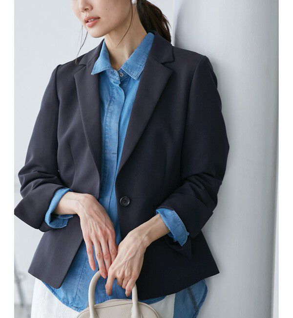 Rope&rsquo;Picnic「360&deg;ウルトラストレッチ テーラードジャケット/ UVカット・花粉ガード・セットアップ対応」|テーラードジャケット|