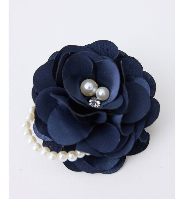 ROPE PICNIC PASSAGE「パール&times;サテンフラワーコサージュ」|ブローチ・コサージュ|