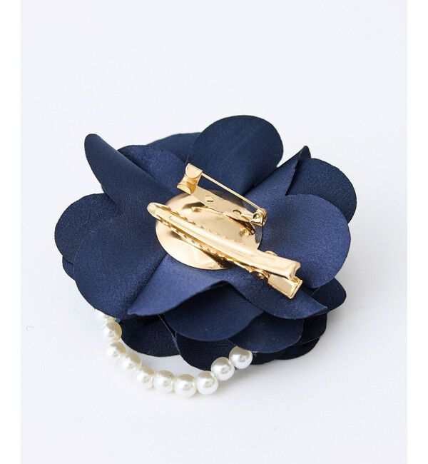 ROPE PICNIC PASSAGE「パール&times;サテンフラワーコサージュ」|ブローチ・コサージュ|