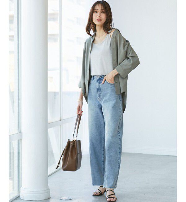 Rope&rsquo;Picnic「【emur/エミュール】カービーデニムパンツ」|デニム|