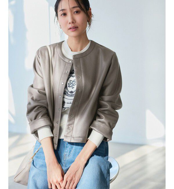 Rope&rsquo;Picnic「マシュマロカーディーブルゾン」|ブルゾン・スタジャン|