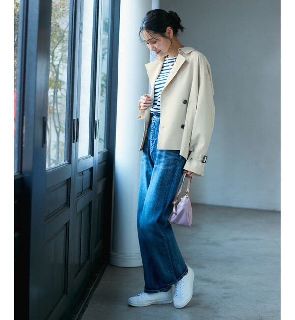 Rope&rsquo;Picnic「【撥水加工・花粉ガード】ショートトレンチコート スプリングコート」|トレンチコート|