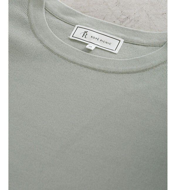 Rope&rsquo;Picnic「【イージーケア・UVカット・接触冷感・洗濯機OK】ハーフスリーブニットプルオーバー」|ニット・セーター|
