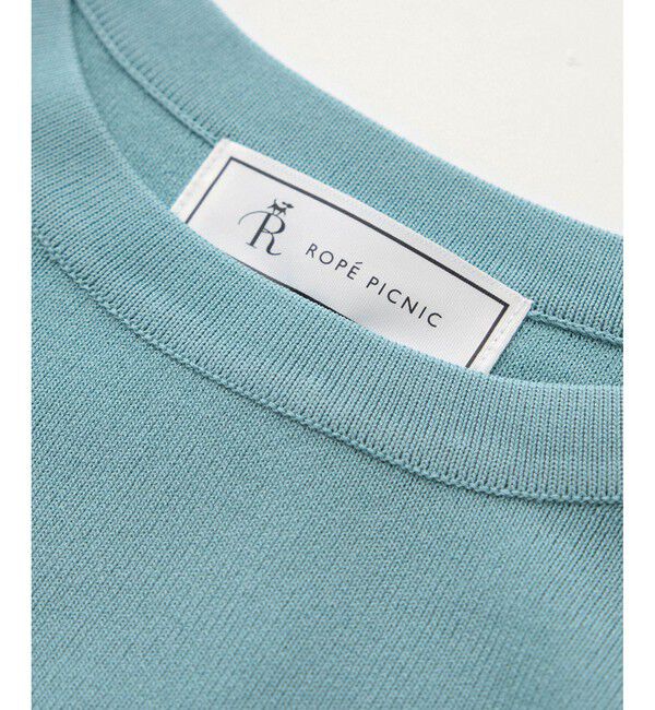 Rope&rsquo;Picnic「【イージーケア・UVカット・接触冷感・洗濯機OK】ハーフスリーブニットプルオーバー」|ニット・セーター|