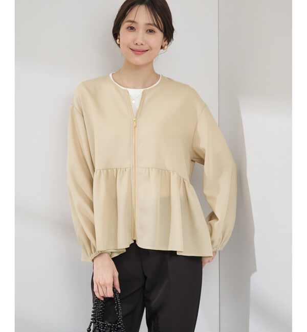 Rope&rsquo;Picnic「メッシュペプラムブルゾン」|ブルゾン・スタジャン|