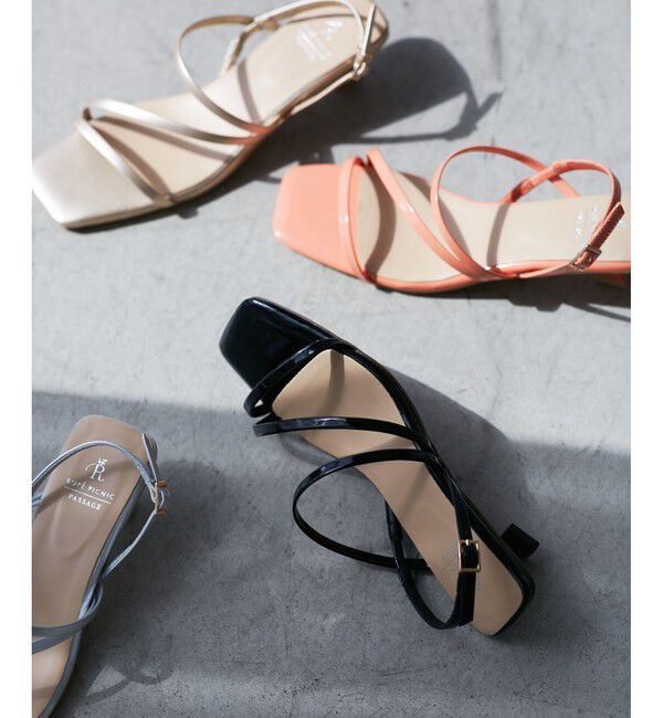 ROPE PICNIC PASSAGE「ナローストラップキトゥンヒールサンダル」|サンダル|