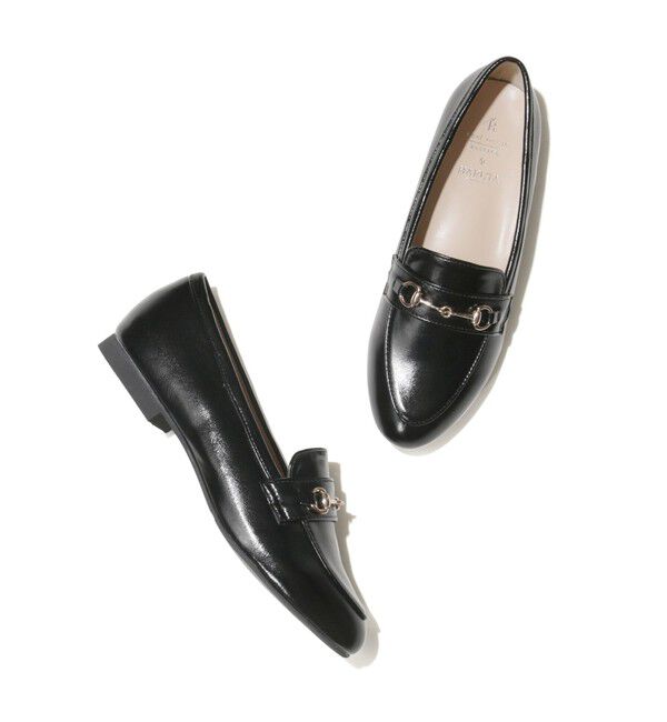 ROPE PICNIC PASSAGE「ROPE' PICNIC PASSAGE byHARUTA/リンクルエナメルビット付フラットローファー」|パンプス|