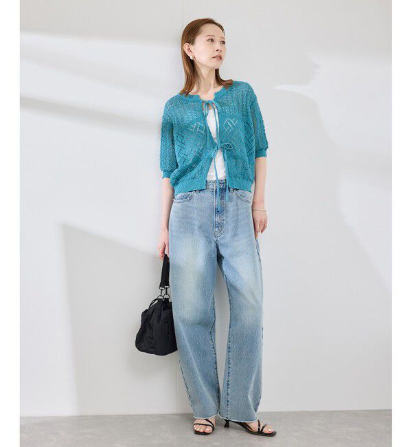 Rope&rsquo;Picnic「【前後2WAY】透かし編みレースカーディガン」|カーディガン|