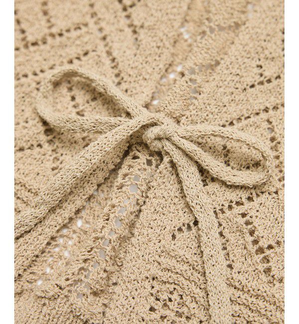 Rope&rsquo;Picnic「【前後2WAY】透かし編みレースカーディガン」|カーディガン|