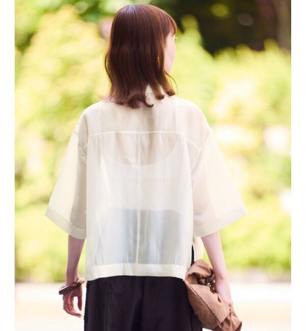 Rope&rsquo;Picnic「【接触冷感】ハーフスリーブシアーシャツ」|シャツ・ブラウス|