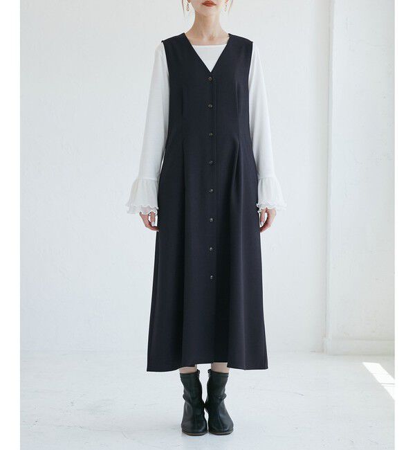 Rope&rsquo;Picnic「ウエストタックジャンパースカート」|ワンピース|