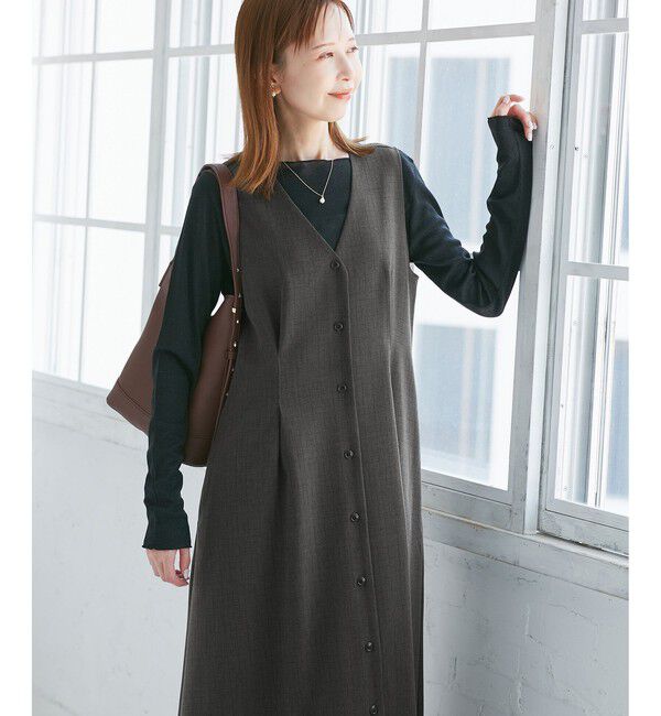 Rope&rsquo;Picnic「ウエストタックジャンパースカート」|ワンピース|