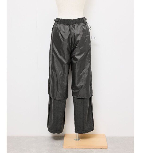 Rope&rsquo;Picnic「【WEB限定・丈長め】レディハンサムシリーズ ウールライクウエストタックセミワイドパンツ」|スラックス|