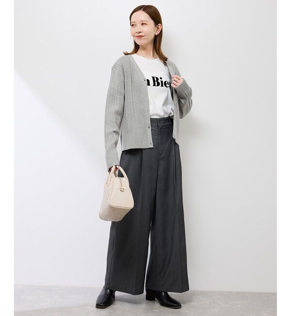 Rope&rsquo;Picnic「【アンチピリング・洗濯機OK】ミニケーブルカーディガン」|カーディガン|