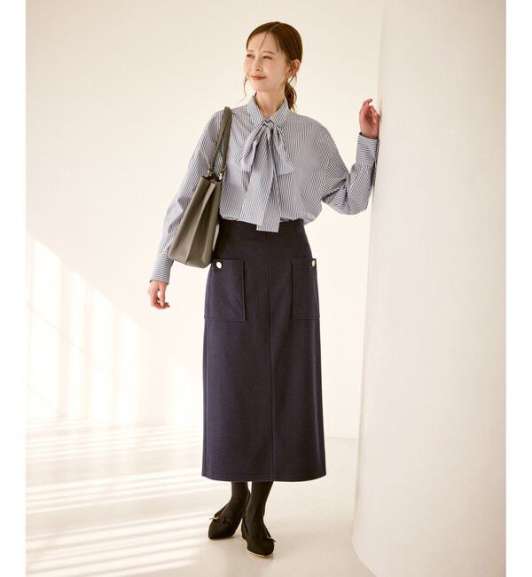 Rope&rsquo;Picnic「【防シワ】ボウタイ付きレギュラーシャツ」|シャツ・ブラウス|