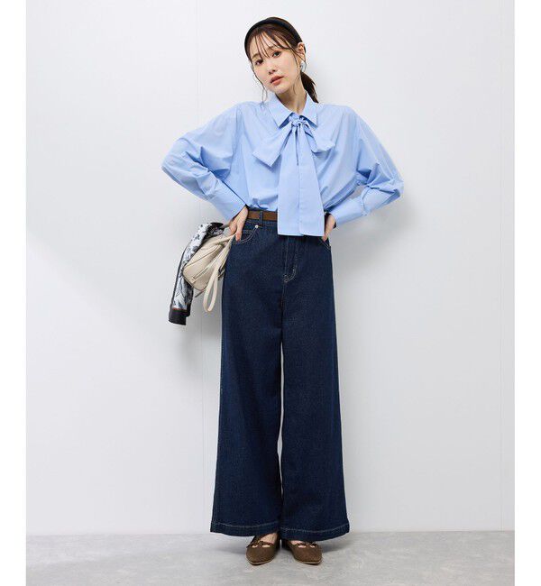 Rope&rsquo;Picnic「【防シワ】ボウタイ付きレギュラーシャツ」|シャツ・ブラウス|